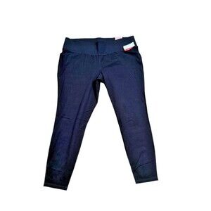 Livi by Lane Bryant Womens Soft Leggings Yoga Pants Plus Size 26/28 Long Black